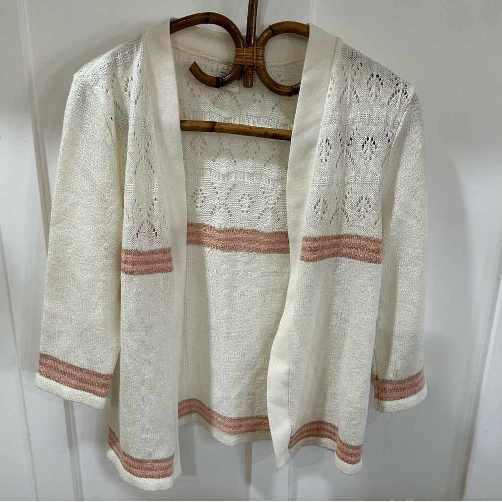 Miss Pernilla vintage striped knit cardigan